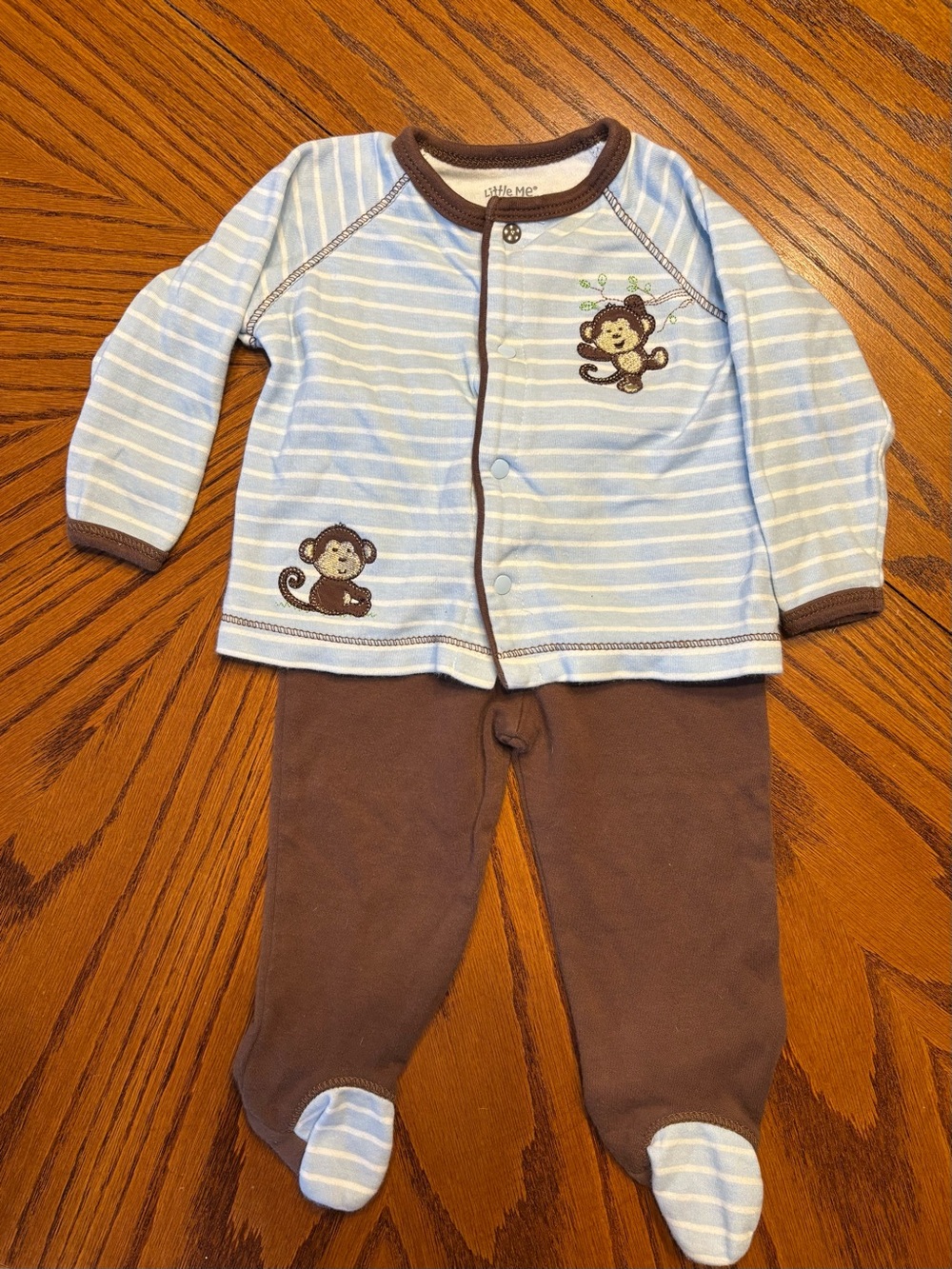 Little Me Infant Take Me Home Monkey Outfit 6 Month